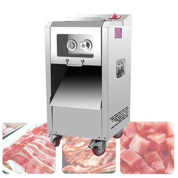 Vysoký Výkon Rýchle Mäso Fréza Elektrická Obchodné Automatické Shredder Nehrdzavejúcej Ocele Dicing Stroj