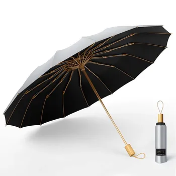 Windproof Dáždnik Svetlo Slnečné Daždivé Muži Ženy 16K Silné Luxusné Obchodné Muž Veľké Dáždniky Anti-UV Parasol Vonkajšie Cestovanie