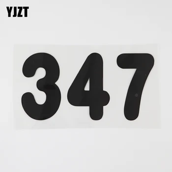 YJZT 14.9 CM*7,6 CM Osobnosti 347 Čísla Vinyl arabčina Auto Nálepky, Nálepky 13D-0442