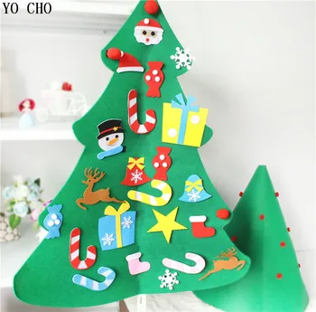 YO CHO Vysokej Kvality DIY Vianočný Stromček Ormament Cítil Vianočný Stromček a Deti Milujú Veselé Vianočné Dekorácie Pre Domov Shop