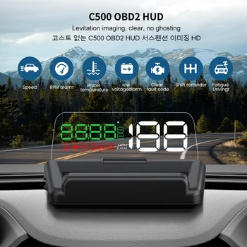 ZUIMI C500 Auto GPS OBD2 HUD Head Up Display EOBD čelné Sklo Auta Rýchlomer Projektor Digitálna Príslušenstvo Pre Všetky Auta