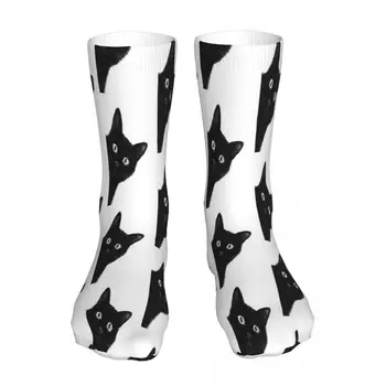 Čierna Mačka, Packa Nohy Ponožky Ponožky Muži Ženy Polyester Pančuchy Prispôsobiteľný Dizajn