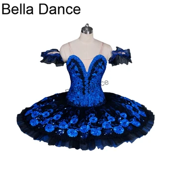 Čierna Modrá Paquita Prispôsobené Výkon Pancke Baletu Luskáčik Balet Tutu Šaty Žien Profesionálne Tutu CostumeBT9117