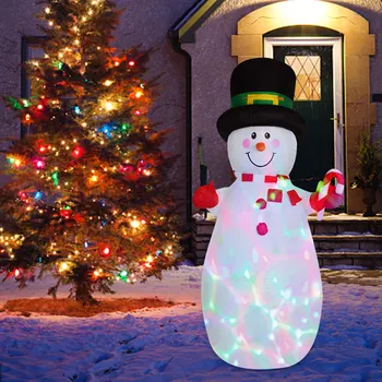1.8 m Žiariace Nafukovacie Snehuliak Tumbler LED Svetlo Airblown Bábika 2022 Vianočné Festival Dekorácie Pre Vonkajšie Dvore Trávnik