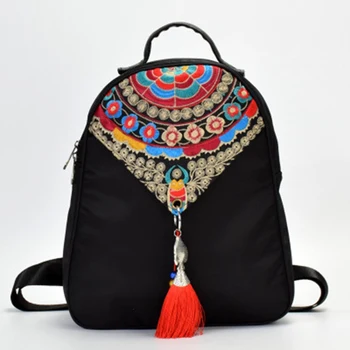 Nové vyšívané taška Oxford handričkou žien taška výšivky taška cez rameno žena atmosféru retro Čínsky národný vietor batoh