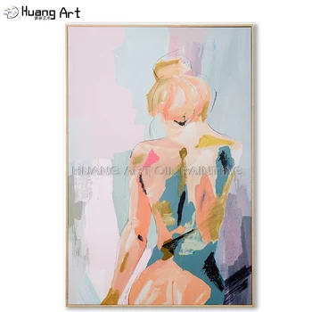 Ručne Maľované olejomaľba na Plátne Sexy Žena Zadok Nástenné Maľby pre Obývacia Izba Dekor Abstraktné Nôž Obrázok Obrázok Umenie
