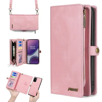 Zips Flip Kožené Pokrývajú Peňaženky Luxusný Magnetické Kožené Phonecase Pre Iphone 14 13 12 Pro Max Mini Plus Peňaženky Prípade